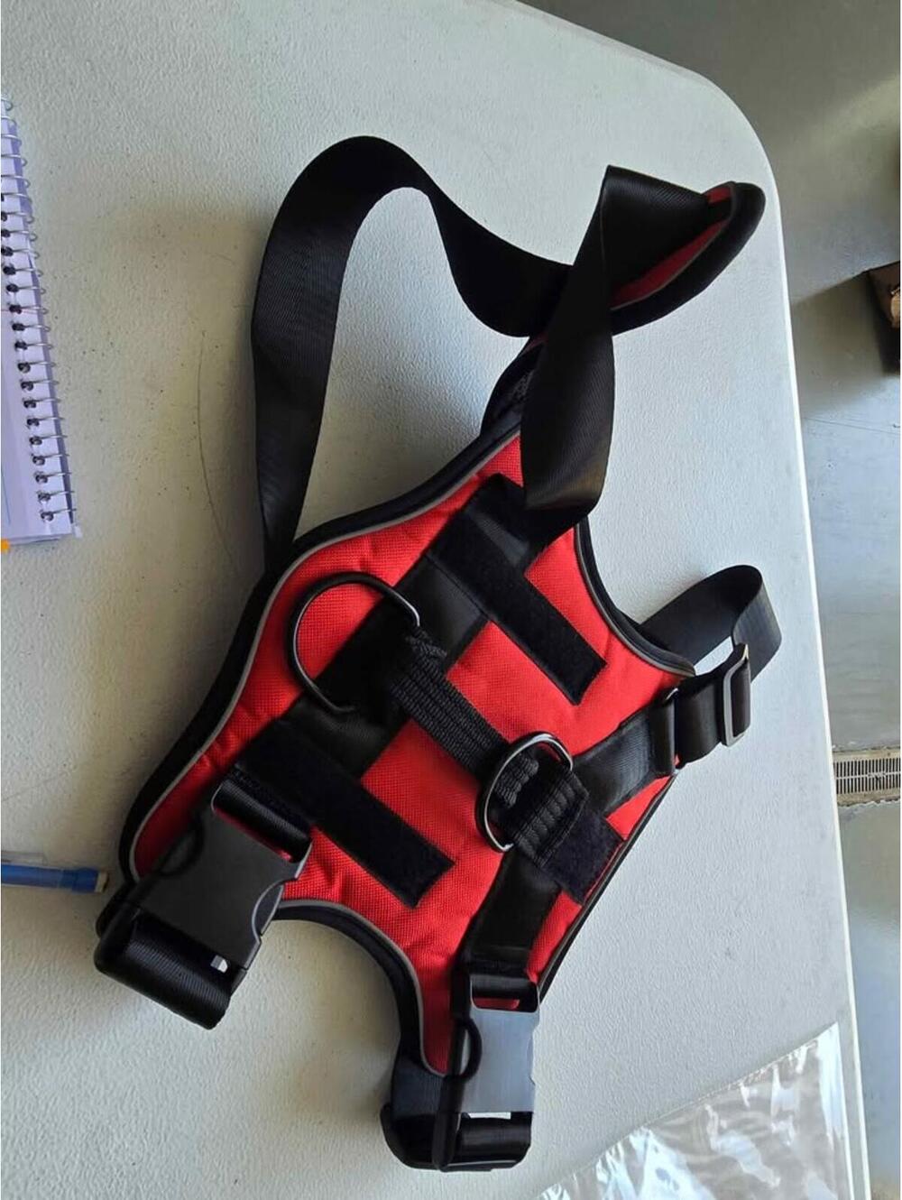 Dog harness XL red